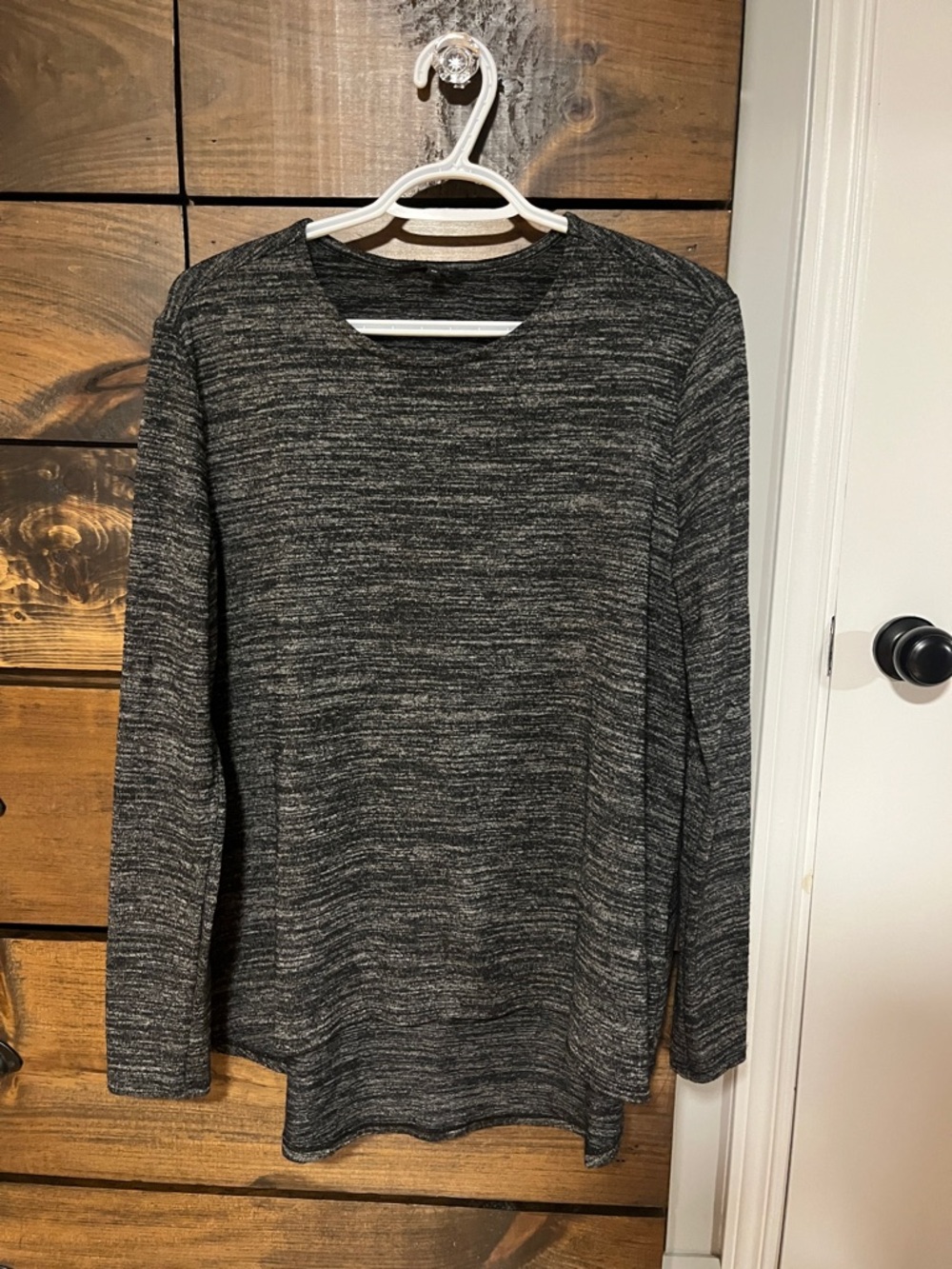 Heathered Black Crewneck Sweater